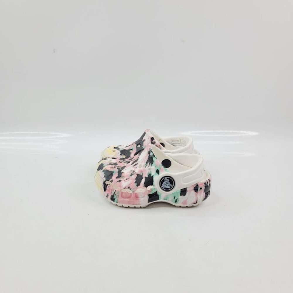 Crocs Girl's Multicolor Classic Tie Dye Adjustable Slip-On Casual Clogs Size‎ 4 - Picture 2 of 7